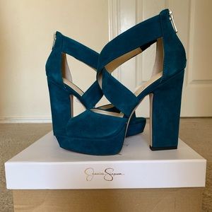 Jessica Simpson Teal High Heels